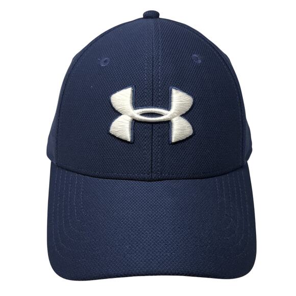 Under Armour Fitted Baseball Cap Blue XL Embroidered Vented Holes Classic Fit - Picture 1 of 9